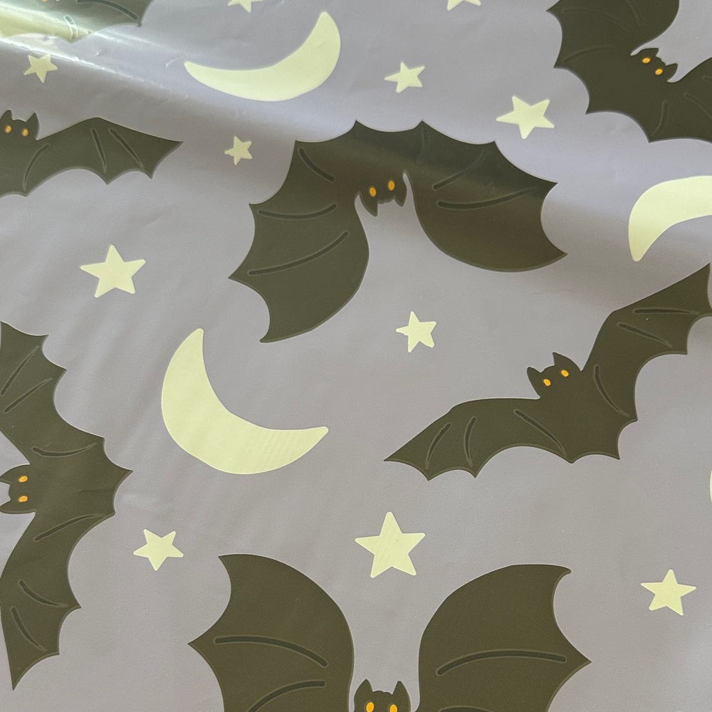 15 Halloween Bat and Moon Purple Poly Mailers - Picture 4 of 4